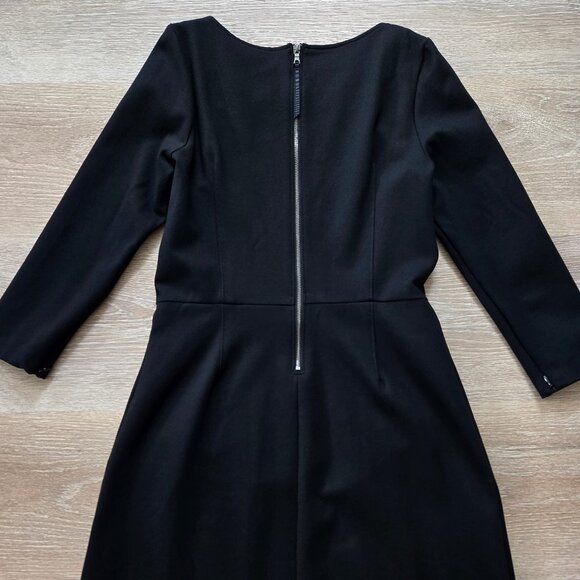 Spanx Perfect A-Line 3/4 Sleeve Dress Black Small Work Travel Business Chic NWOT - Picture 9 of 14